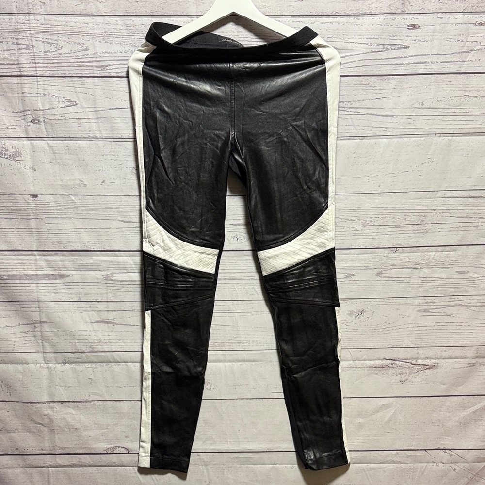 Marc Cain leggings faux leather front
